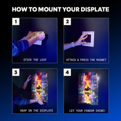 Displate montaje con póster metálico colgado perfectamente posicionado
