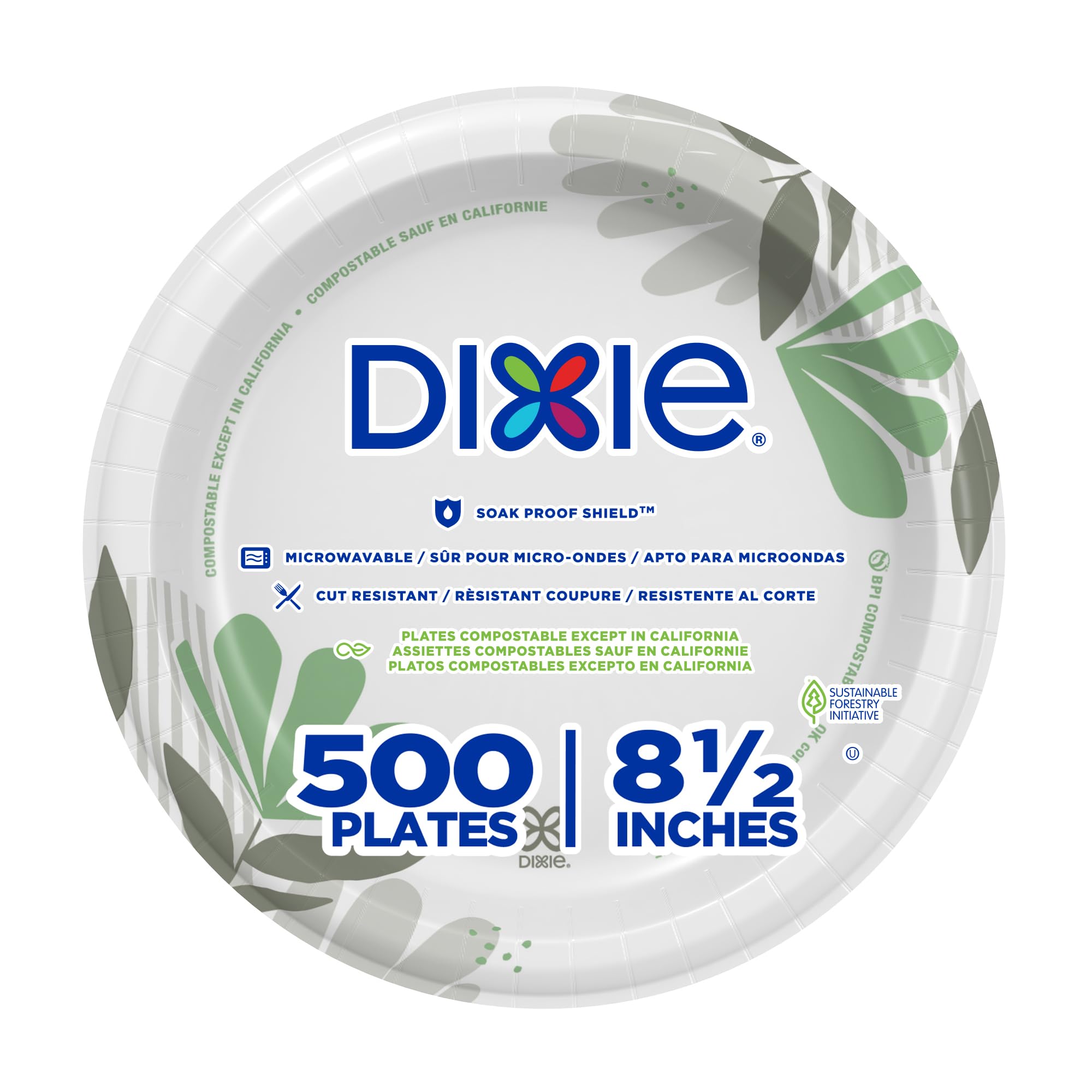 Dixie frente del empaquetado mostrando cantidad y diseño, facilita almacenamiento