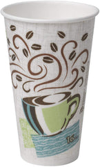 Dixie Perfectouch vaso frontal con diseño Coffee Haze mostrando 75 unidades y aspecto profesional