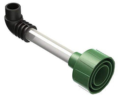 Diyvac clear tube close-up revealing captured sediment for easy checks