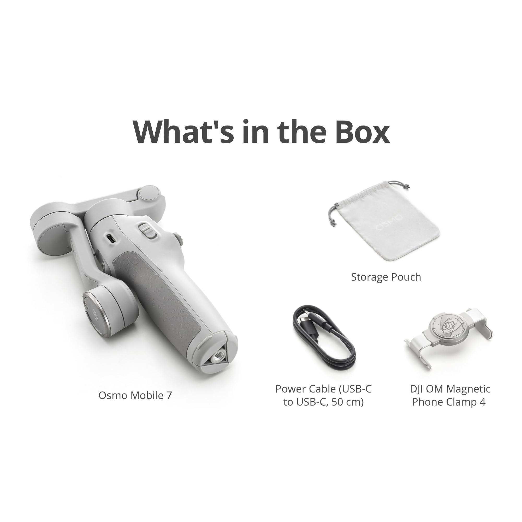 DJI Osmo Mobile 7 junto a un smartphone para comparar tamaño y escala