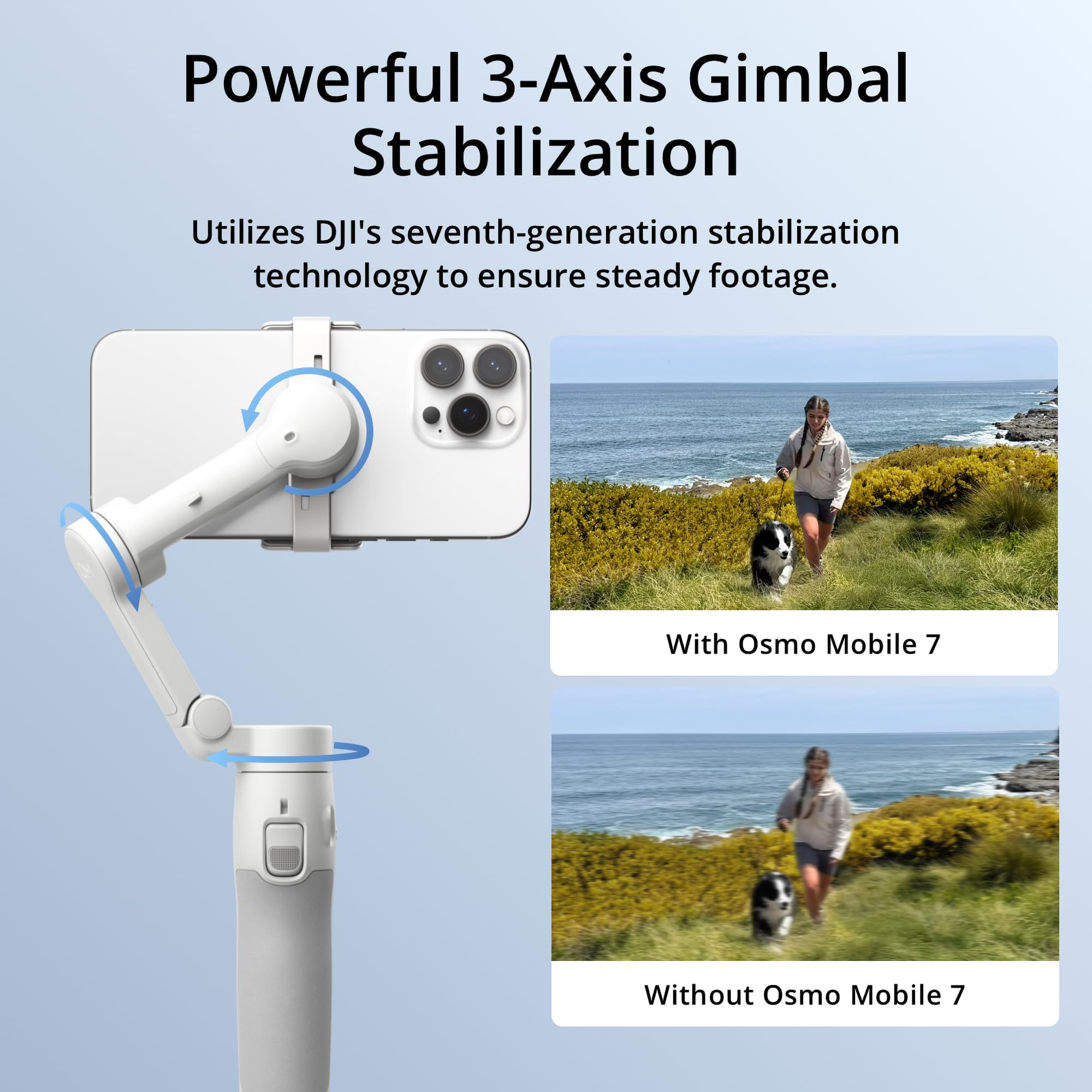 DJI Osmo Mobile 7 plegado, portátil y fácil de guardar DJI