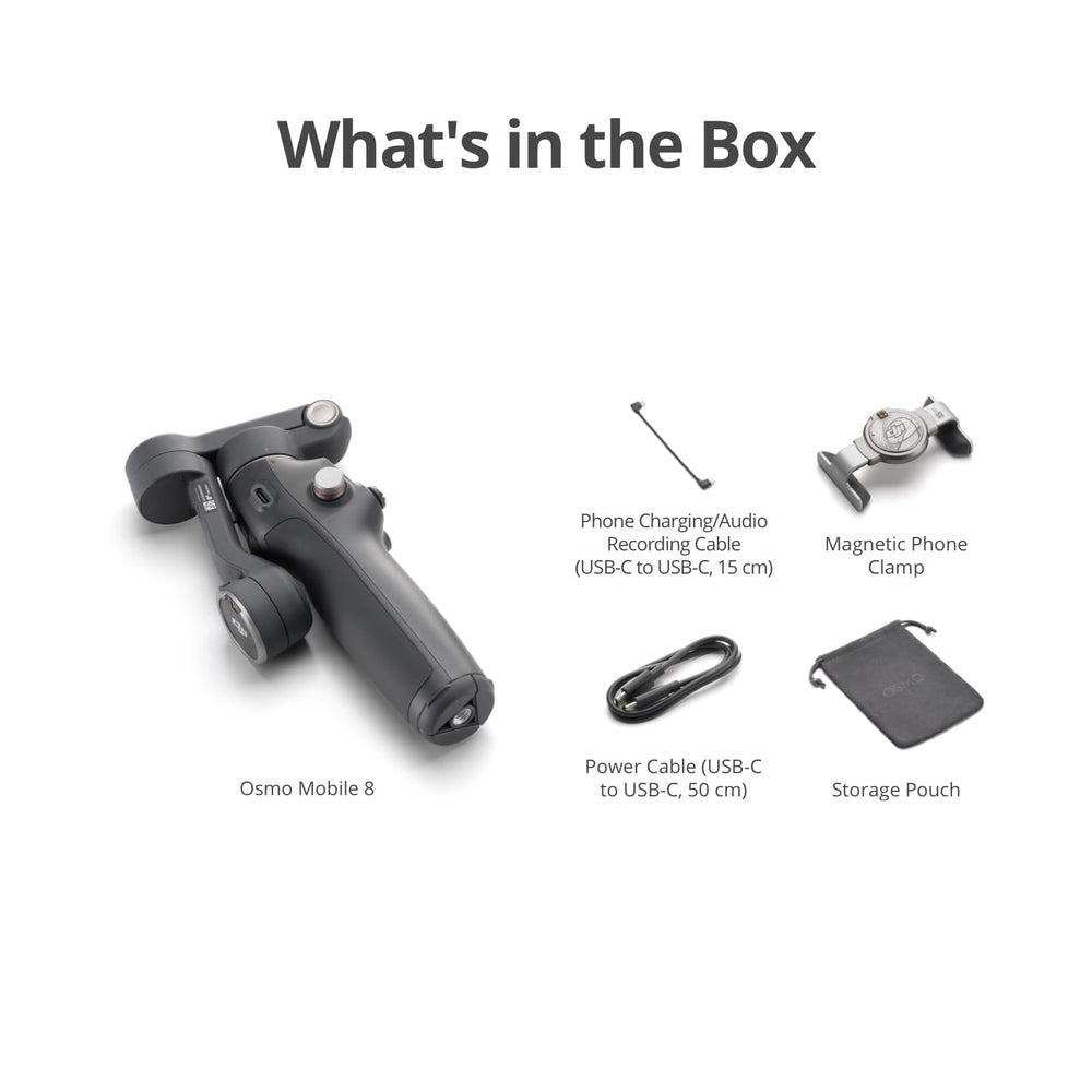 DJI Osmo Mobile 8 cargando un teléfono mientras graba para sesiones largas