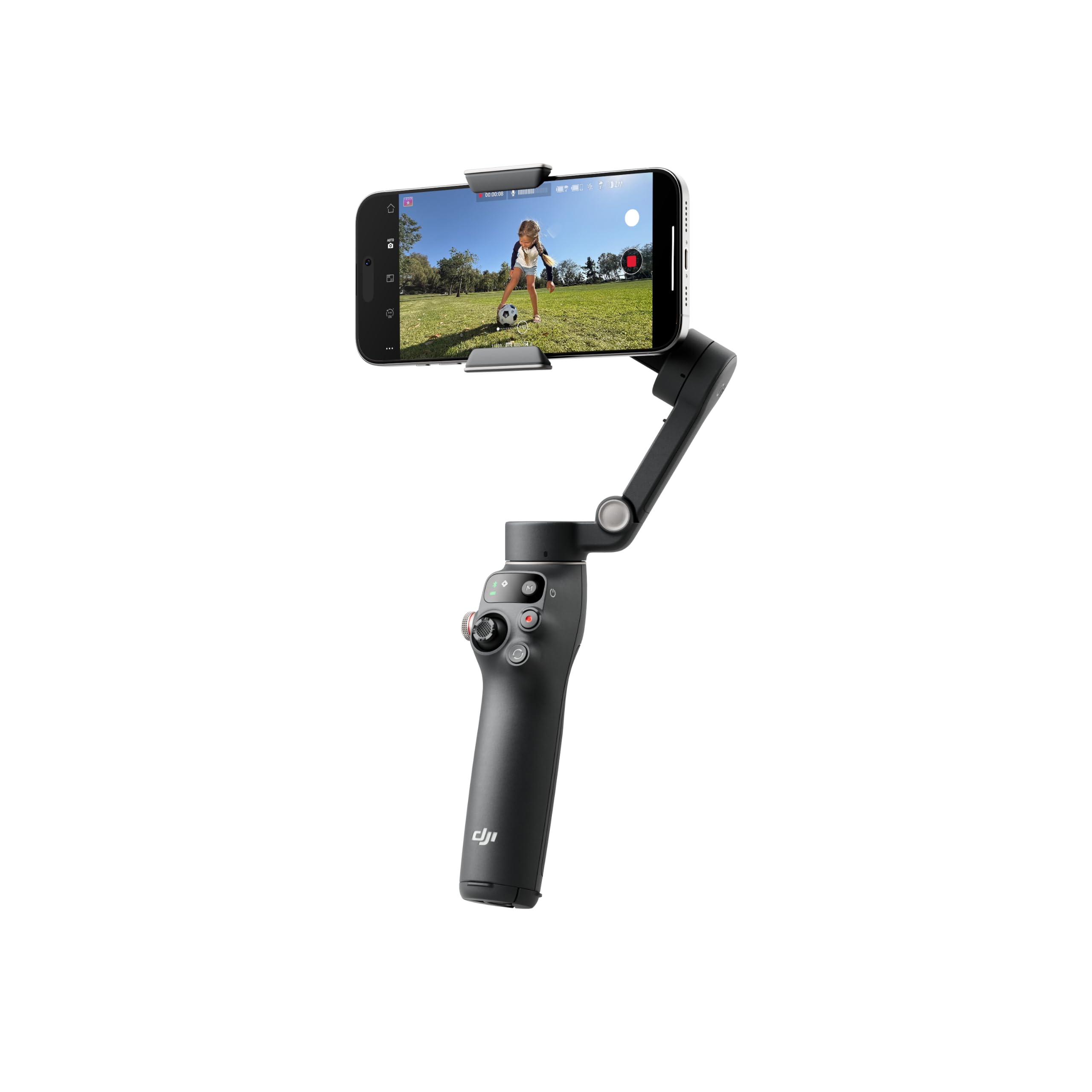 DJI Osmo Mobile 8 extensión plegada mostrando portabilidad y transporte fácil