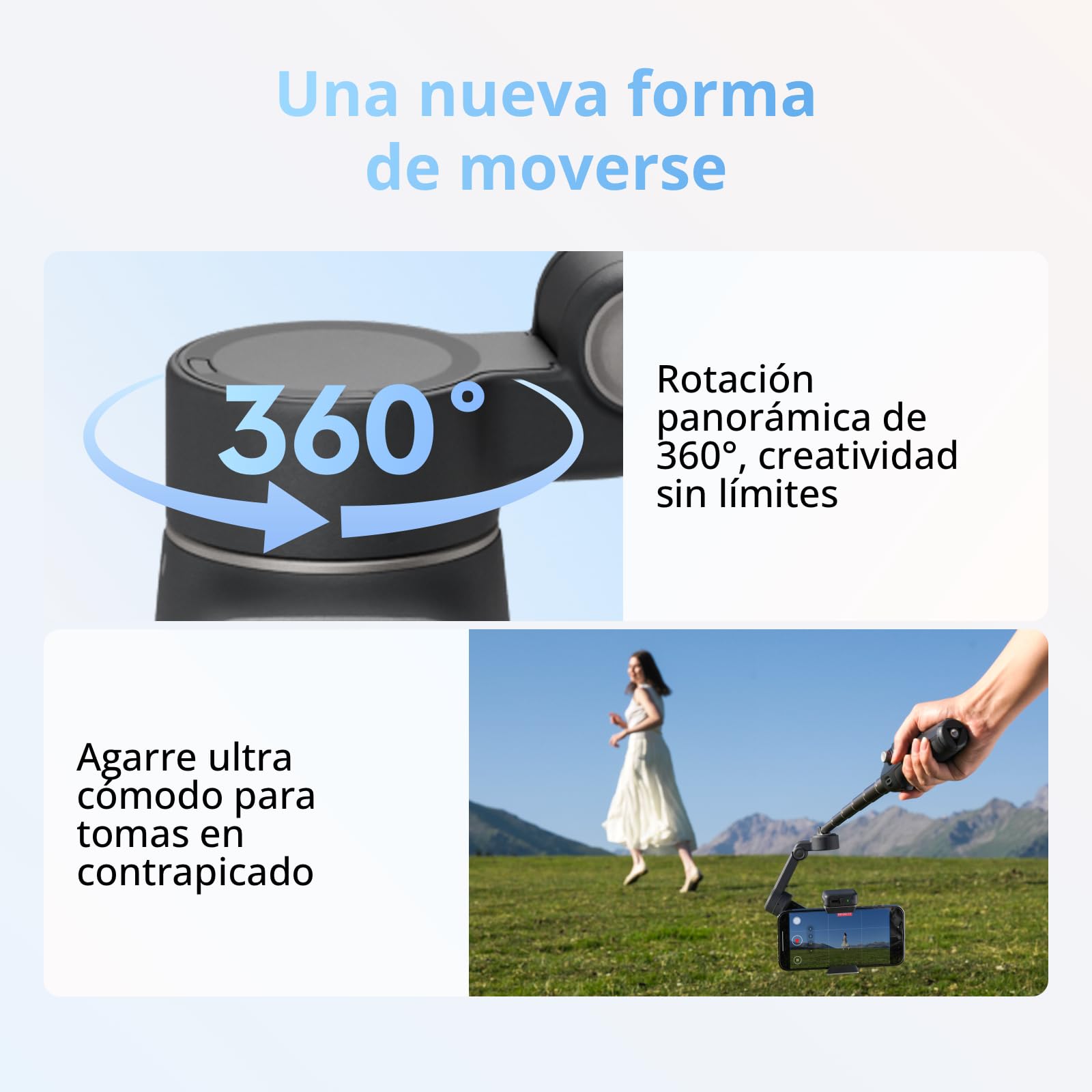 DJI Osmo Mobile 8 con trípode integrado para grabación manos libres