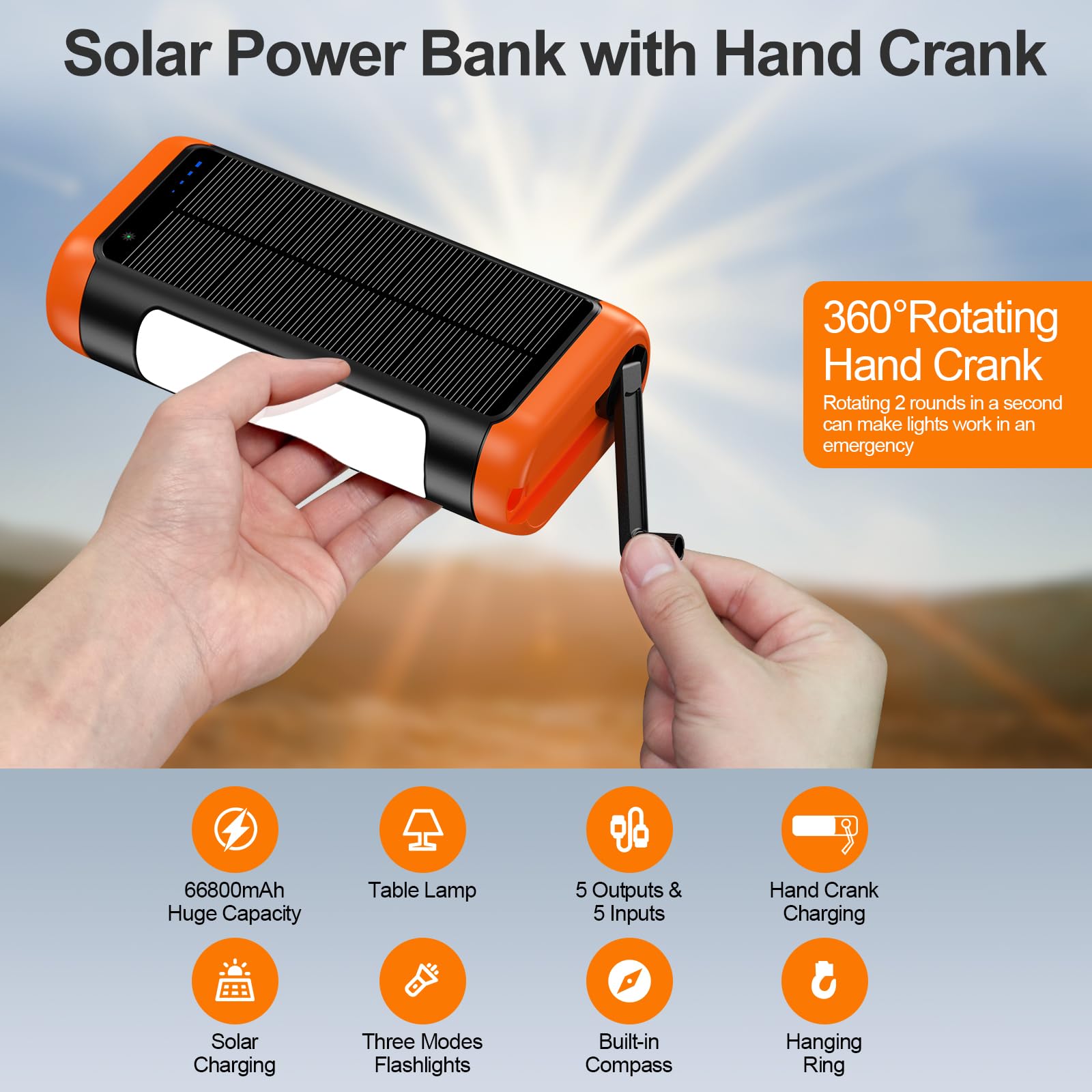 DJKK detalle del panel solar integrado para recarga ecológica al aire libre