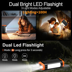 DJKK lámpara integrada encendida como luz de campamento duradera y práctica