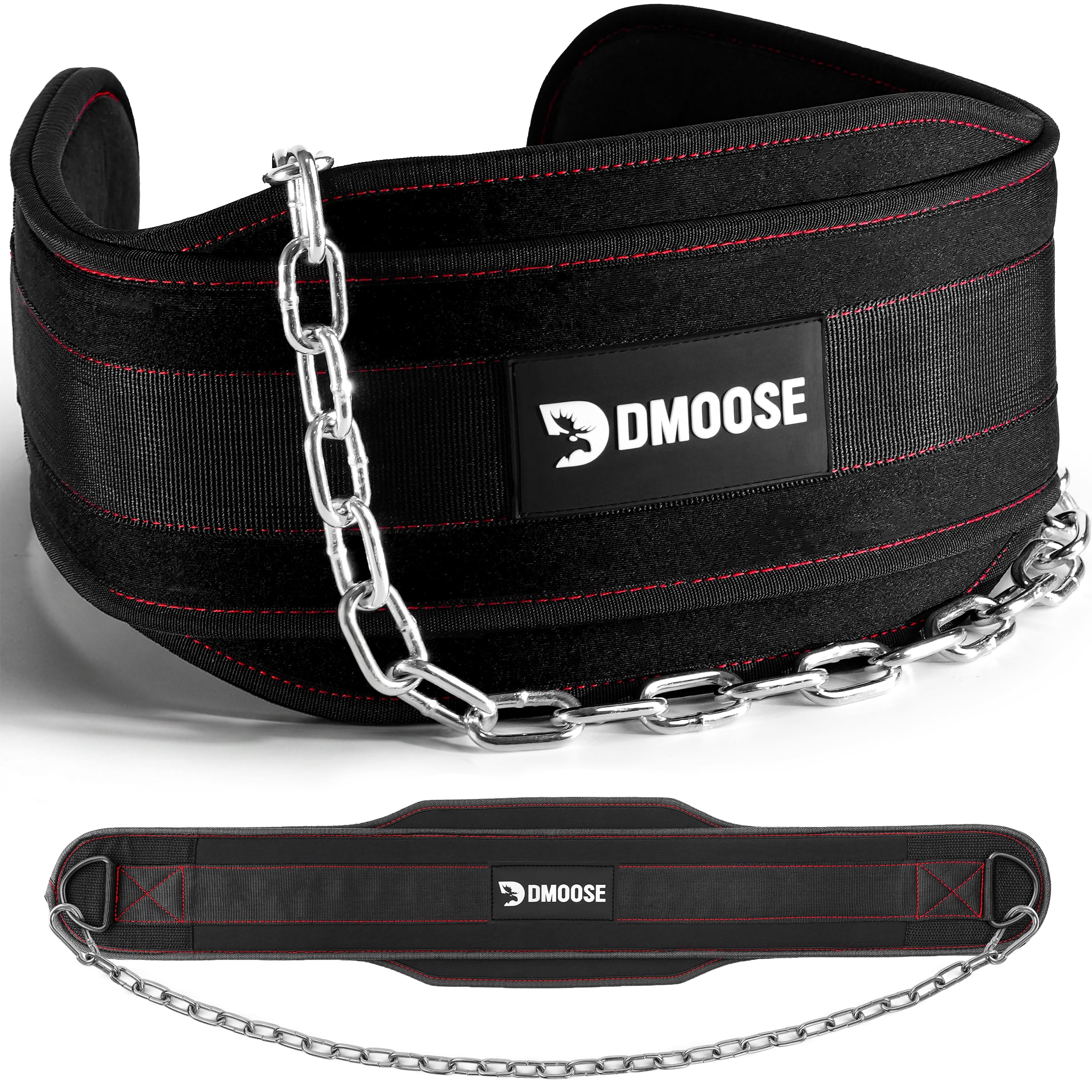 DMoose Fitness cinturón frontal mostrando diseño y soporte cómodo