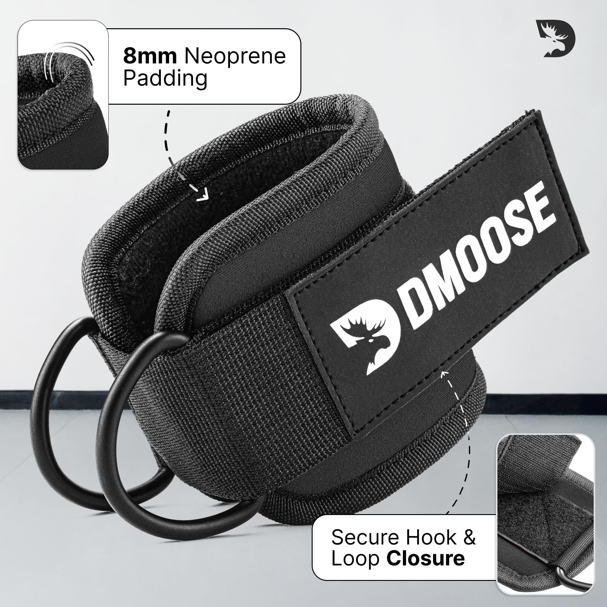 DMoose D-ring de acero inoxidable resistente y anti óxido
