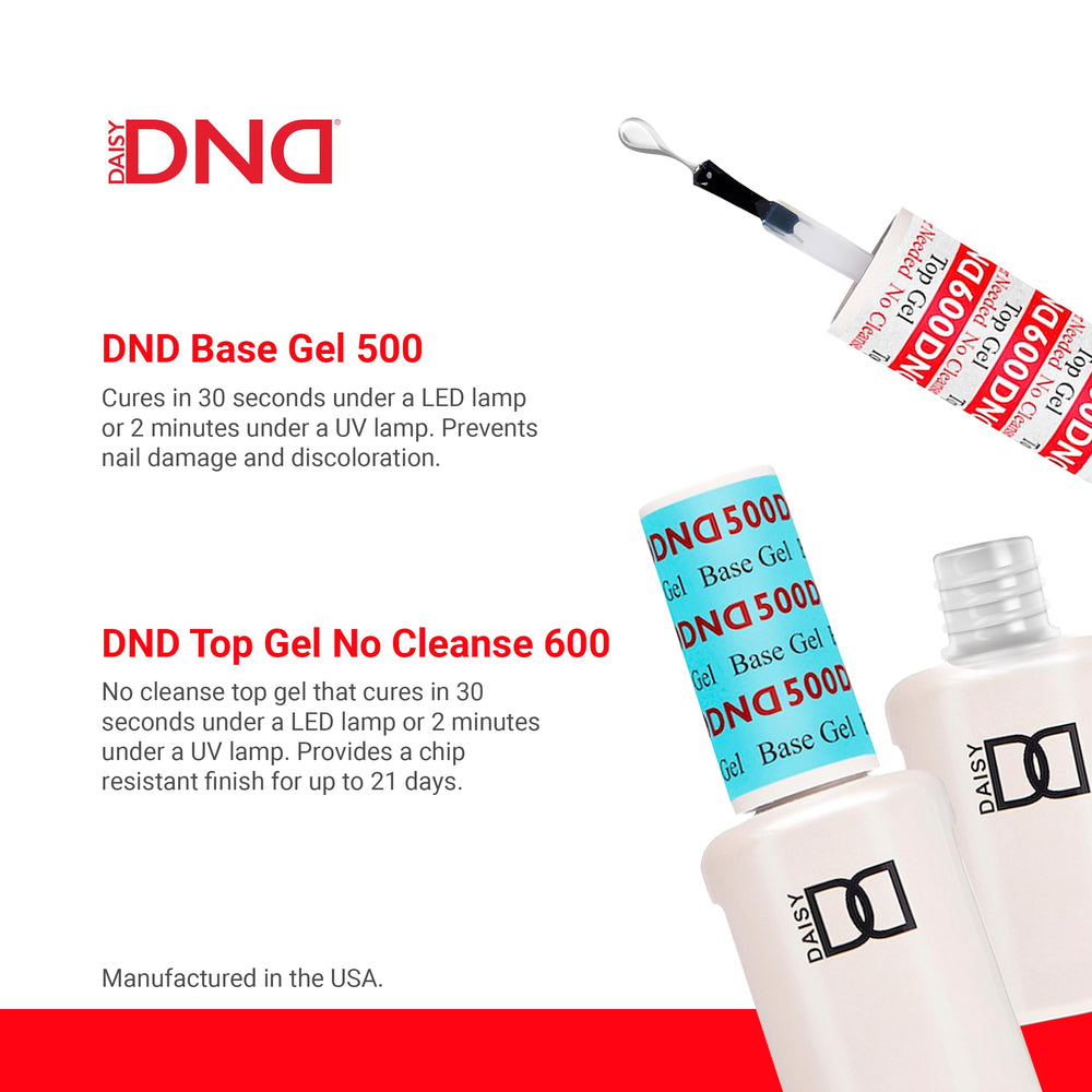 DND top gel no cleanse 600 curado en lámpara LED para brillo instantáneo