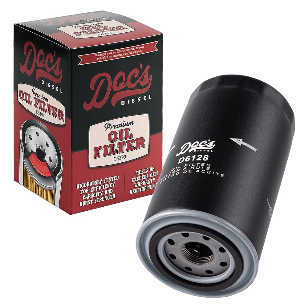 Doc's Diesel filtro D6128 vista frontal robustez y sello fiable