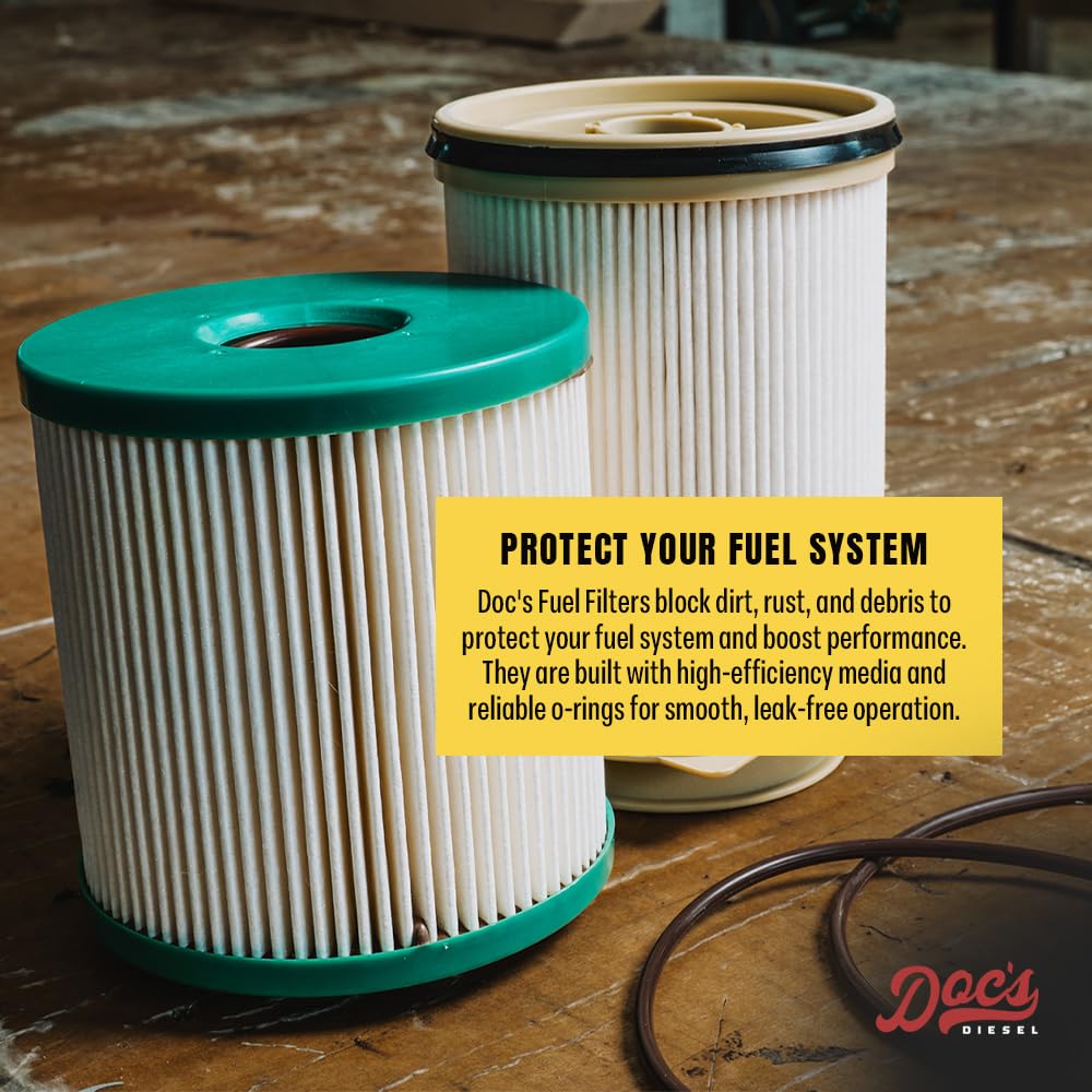 Doc's Diesel primer plano del cartucho DGF401 que asegura separación eficaz de agua