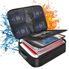 DocSafe vista frontal de la bolsa mostrando cierre y asa para protección práctica
