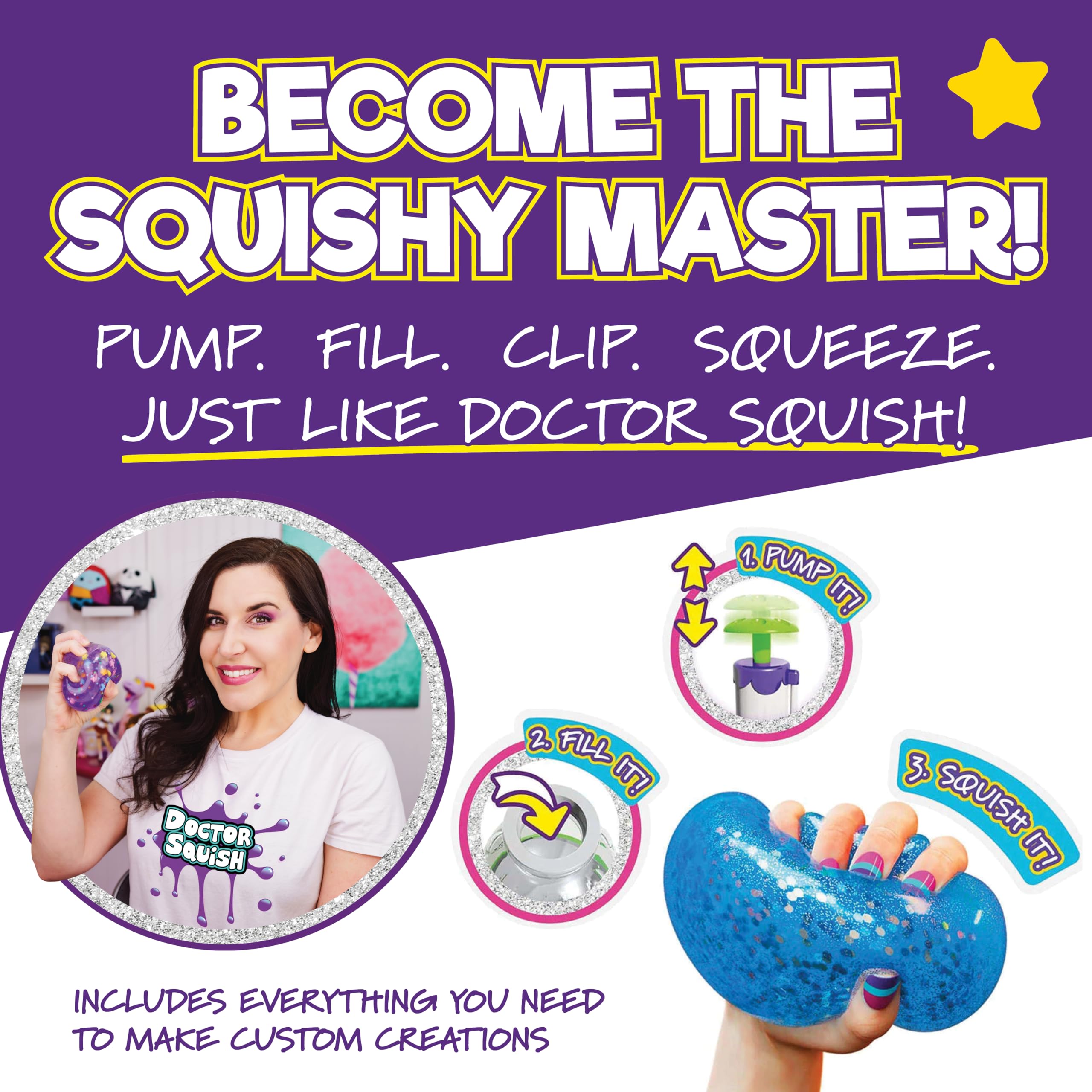 Doctor Squish sobres de purpurina y confeti que aportan brillo decorativo