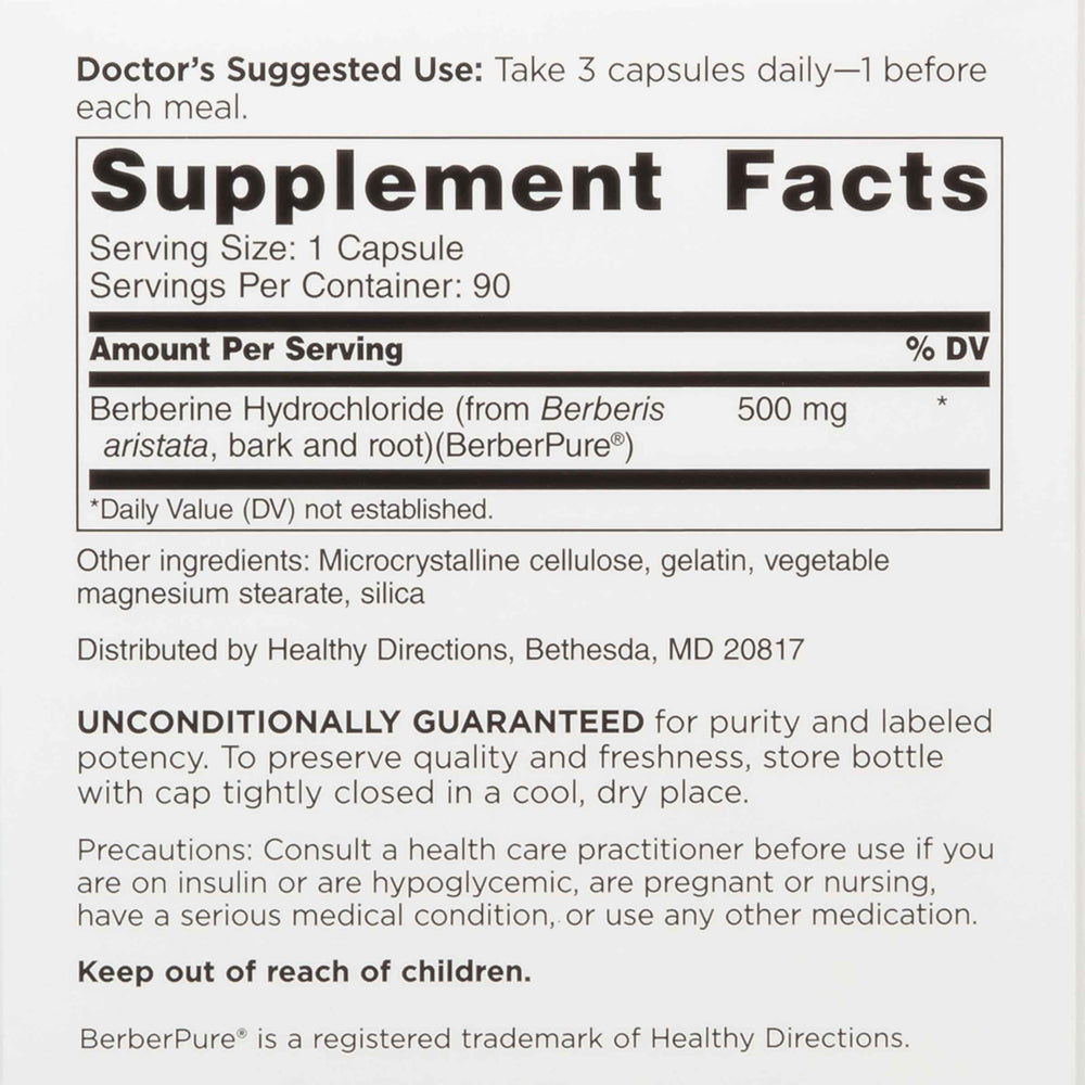 DOCTORS' PREFERRED detalle del polvo de berberina, evidencia pureza del ingrediente