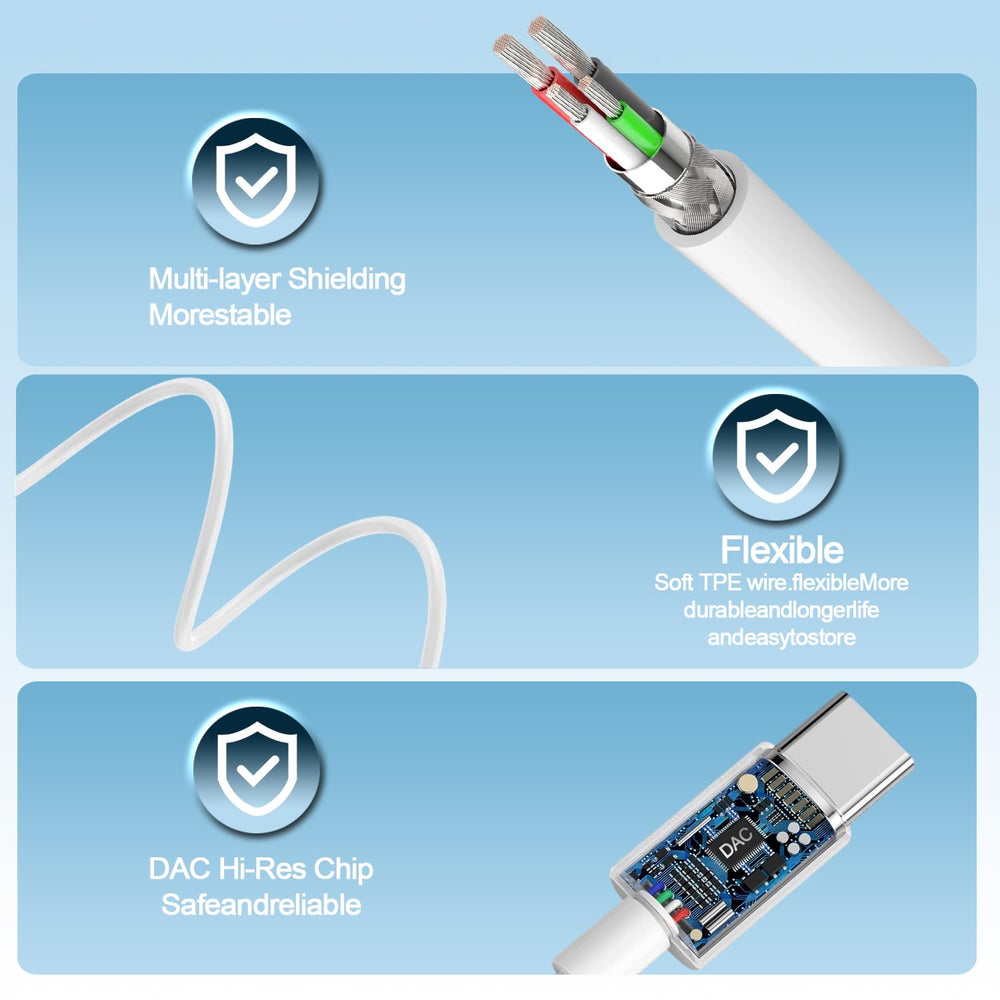 Docutca controles en cable con micrófono para llamadas claras