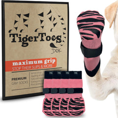 DOK TigerToes vista frontal del empaque mostrando diseño y color Sassy Pink para protección