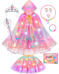 DOLNOW capa unicornio frontal mostrando luces y brillo para noches mágicas