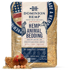 Logo DOMINION HEMP y paquete frontal mostrando volumen y beneficios
