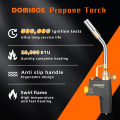DOMINOX detalle de empuñadura texturizada que mejora agarre y seguridad