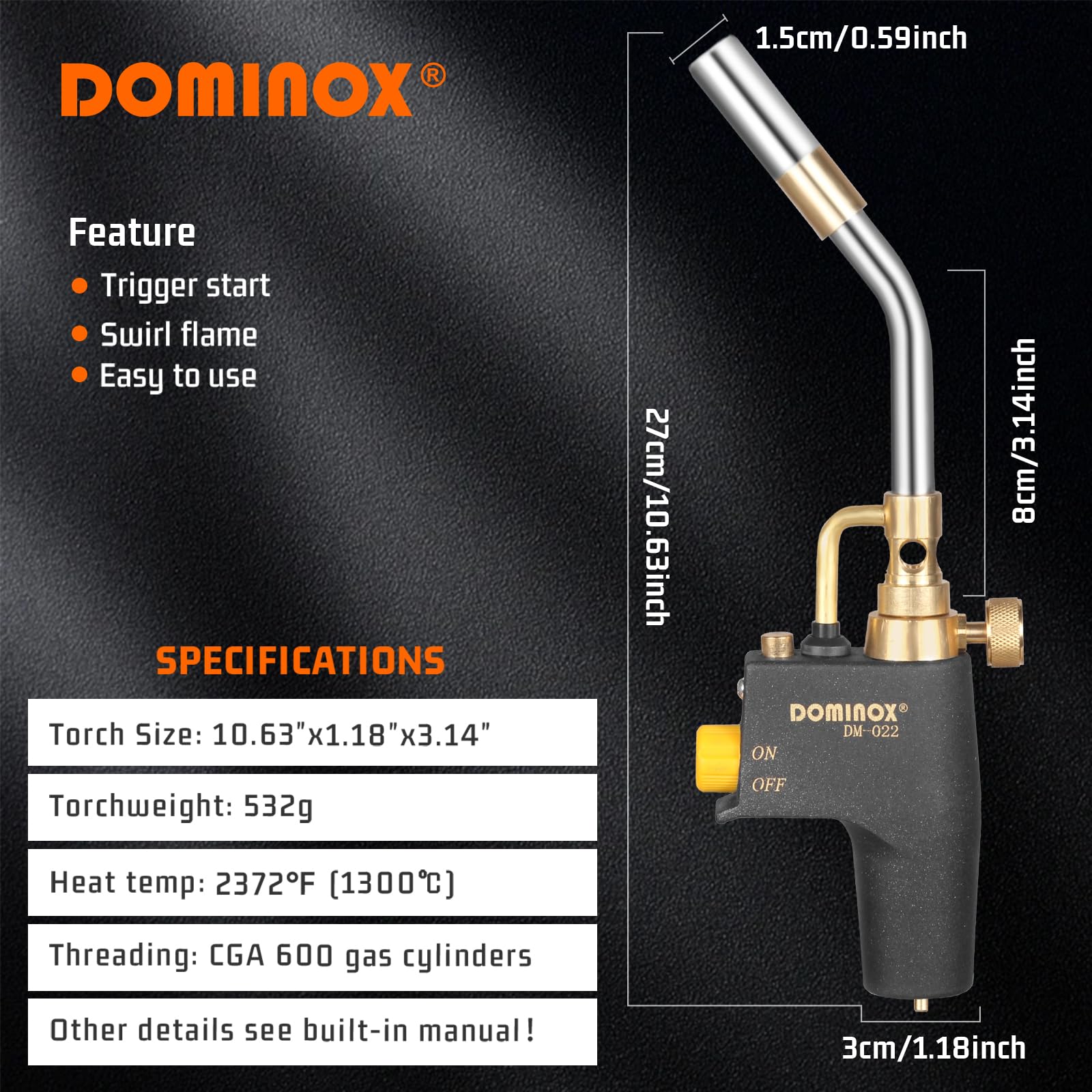 DOMINOX aplicando llama en metal en taller para bronceado y eliminación de óxido