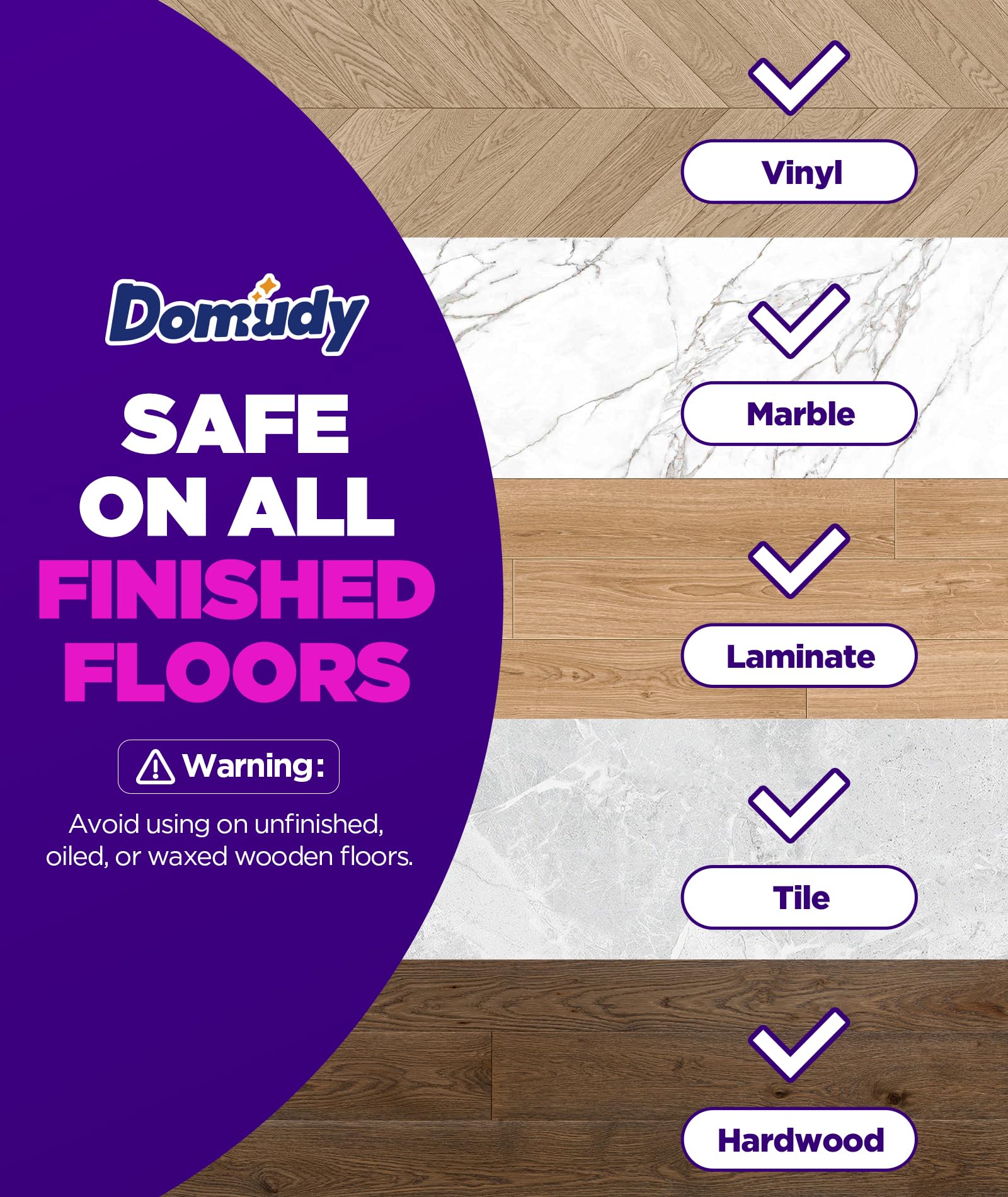 Domudy caja abierta con almohadillas lista para reemplazo y ahorro