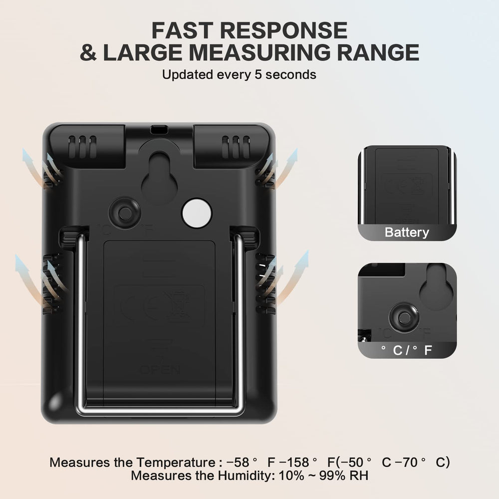DOQAUS comparación de tamaño en mano, diseño compacto y portátil