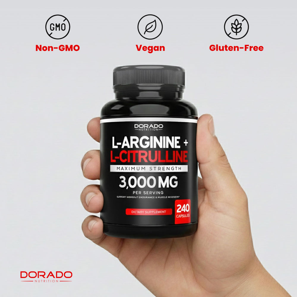 DORADO NUTRITION cápsula junto a moneda para comparación de tamaño