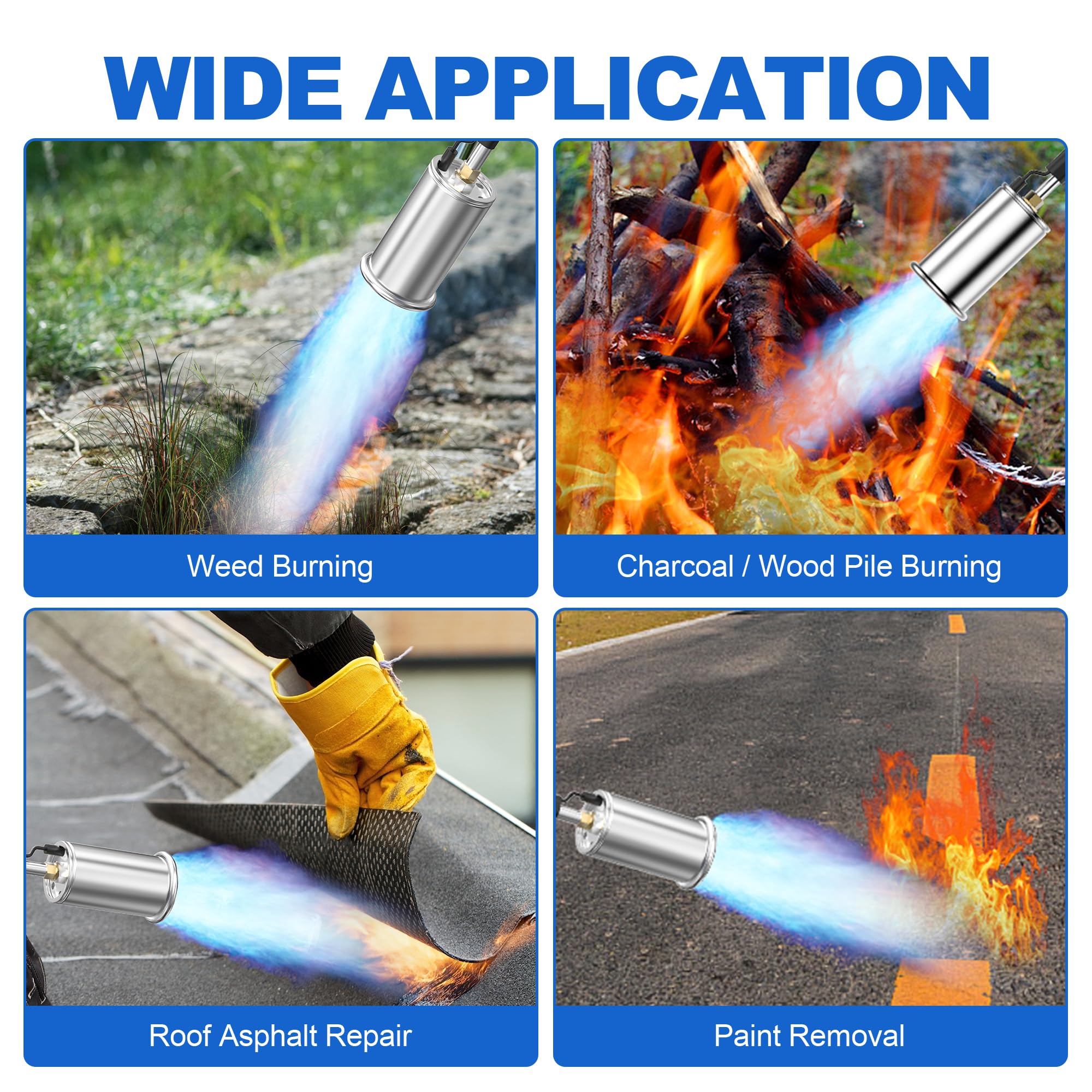 DORLOTI torch in use over weeds showing efficient vegetation control benefit