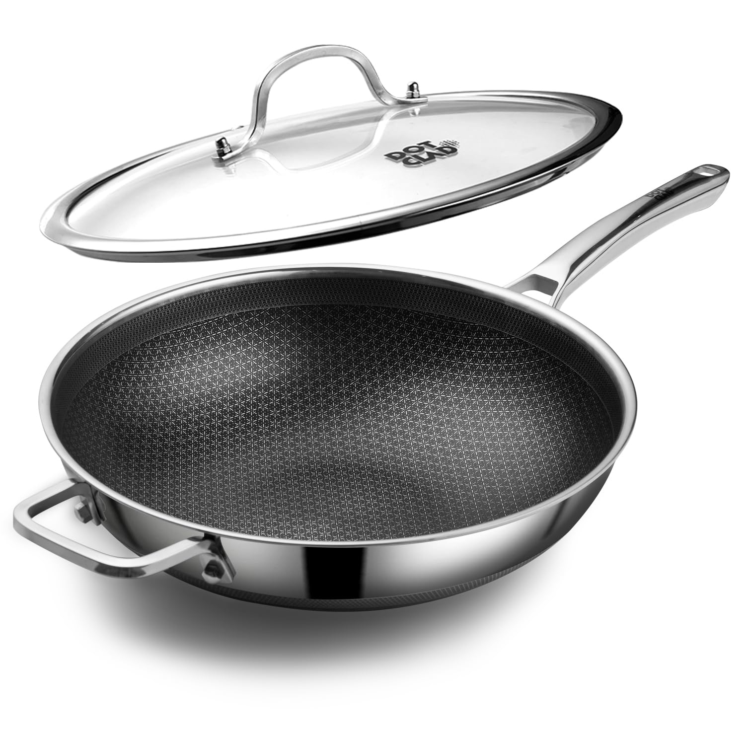 DOTCLAD wok frente con tapa mostrando acabado profesional y versatilidad