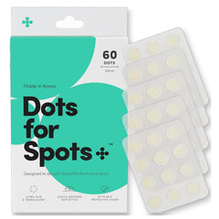 Dots for Spots frente del paquete mostrando 60 unidades y facilidad de uso