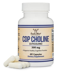 Double Wood CDP Choline frasco frontal, presentación clara y profesional