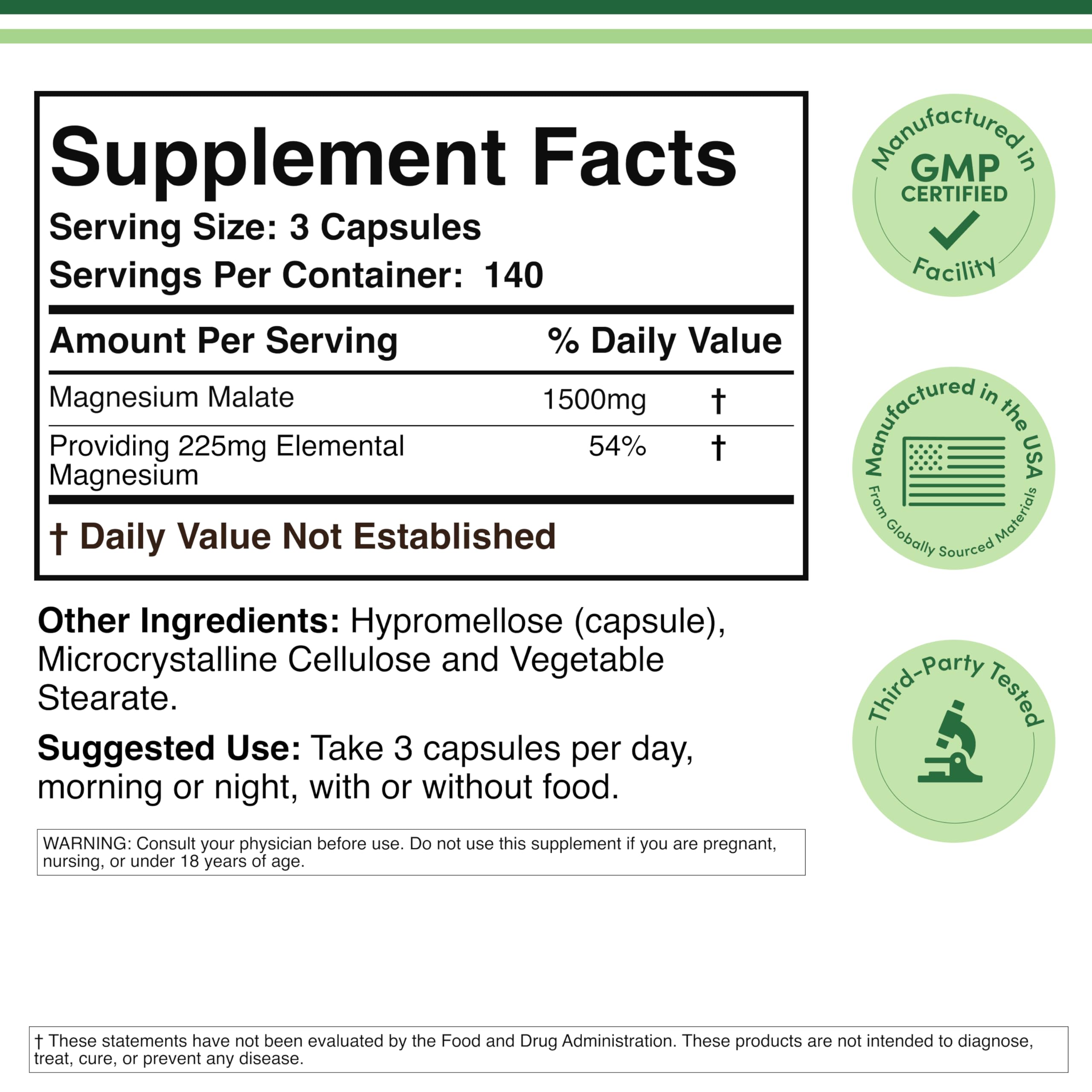 Double Wood Supplements bottle cap and full bottle emphasizing large 420 capsule supply
