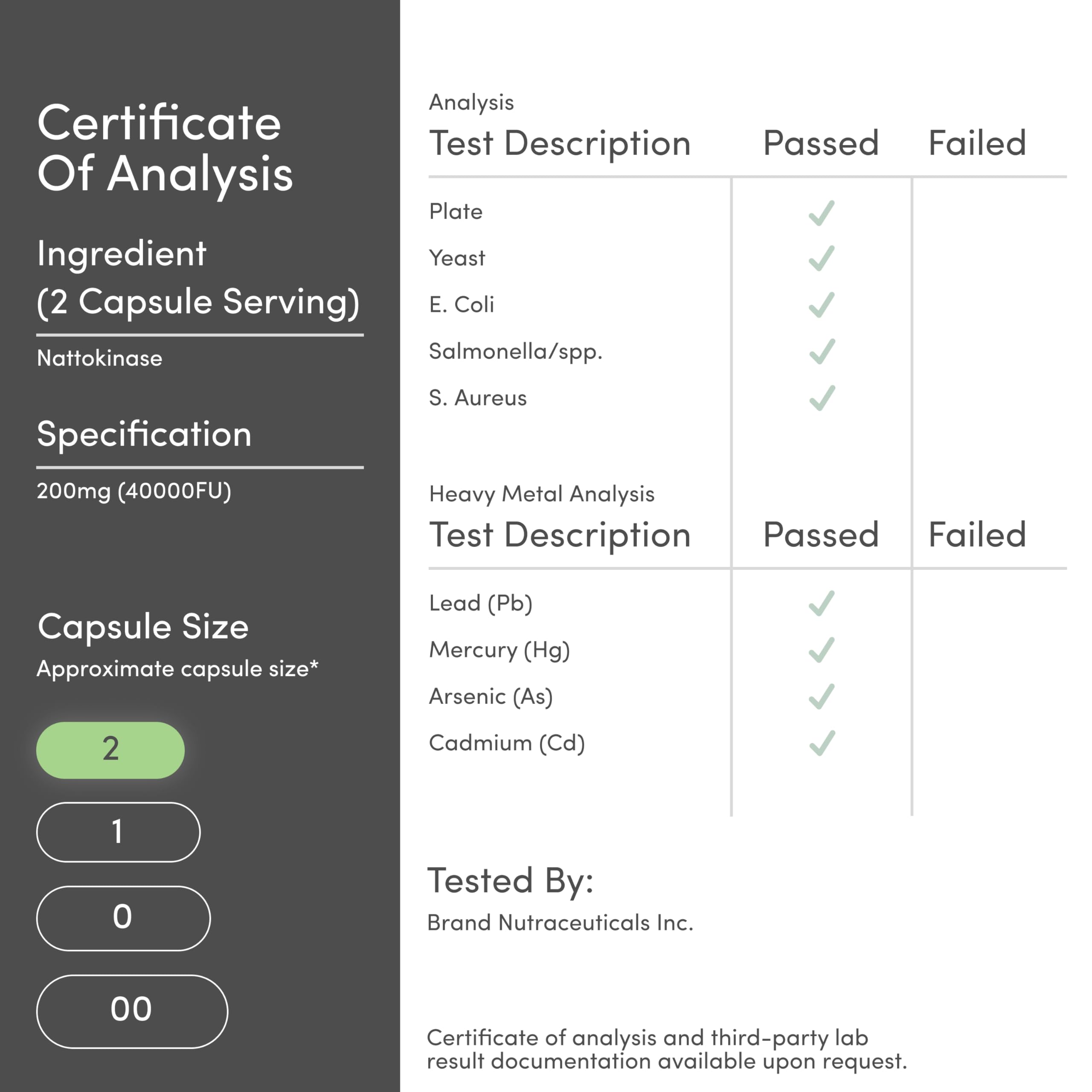Double Wood etiqueta con información de 2.000 FU y certificaciones