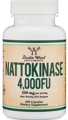 Double Wood frontal del frasco mostrando 240 cápsulas y la formulación