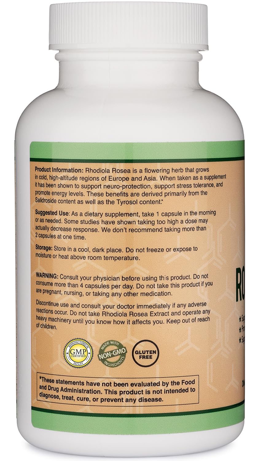 Polvo de extracto de Rhodiola Rosea Double Wood mostrando la textura y pureza