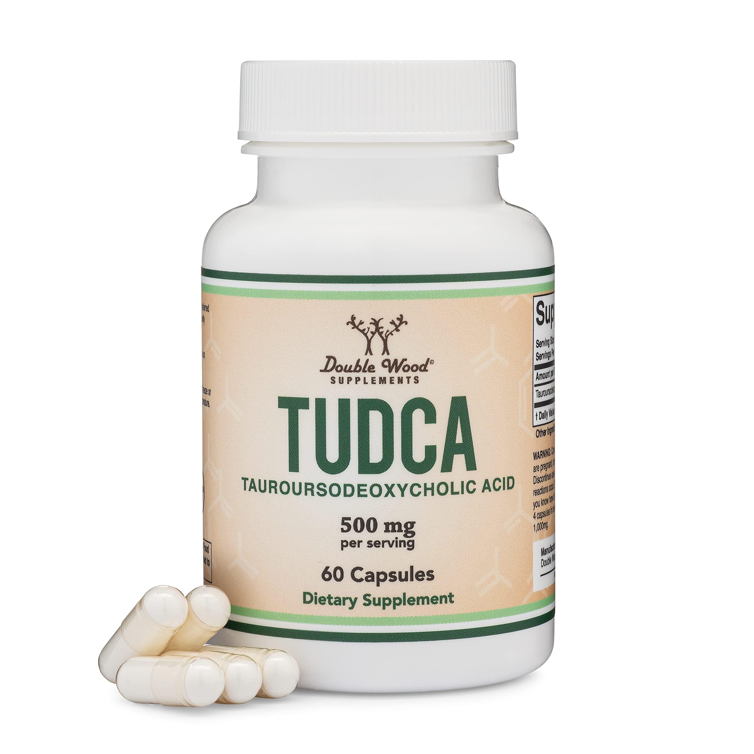 Double Wood TUDCA front packaging showing bottle for liver support