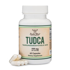 Double Wood TUDCA front packaging showing bottle for liver support