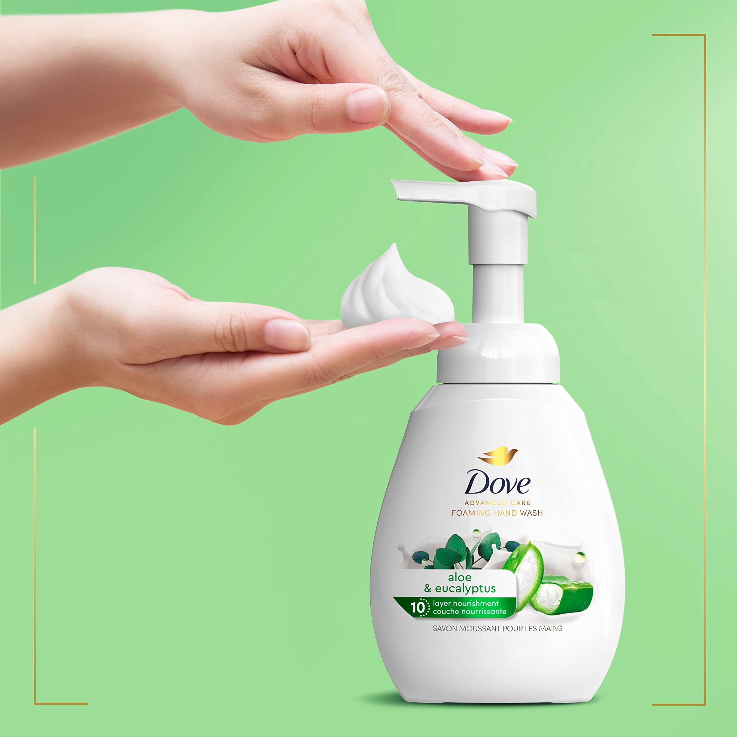 Dove etiqueta con ingredientes y beneficios para la piel