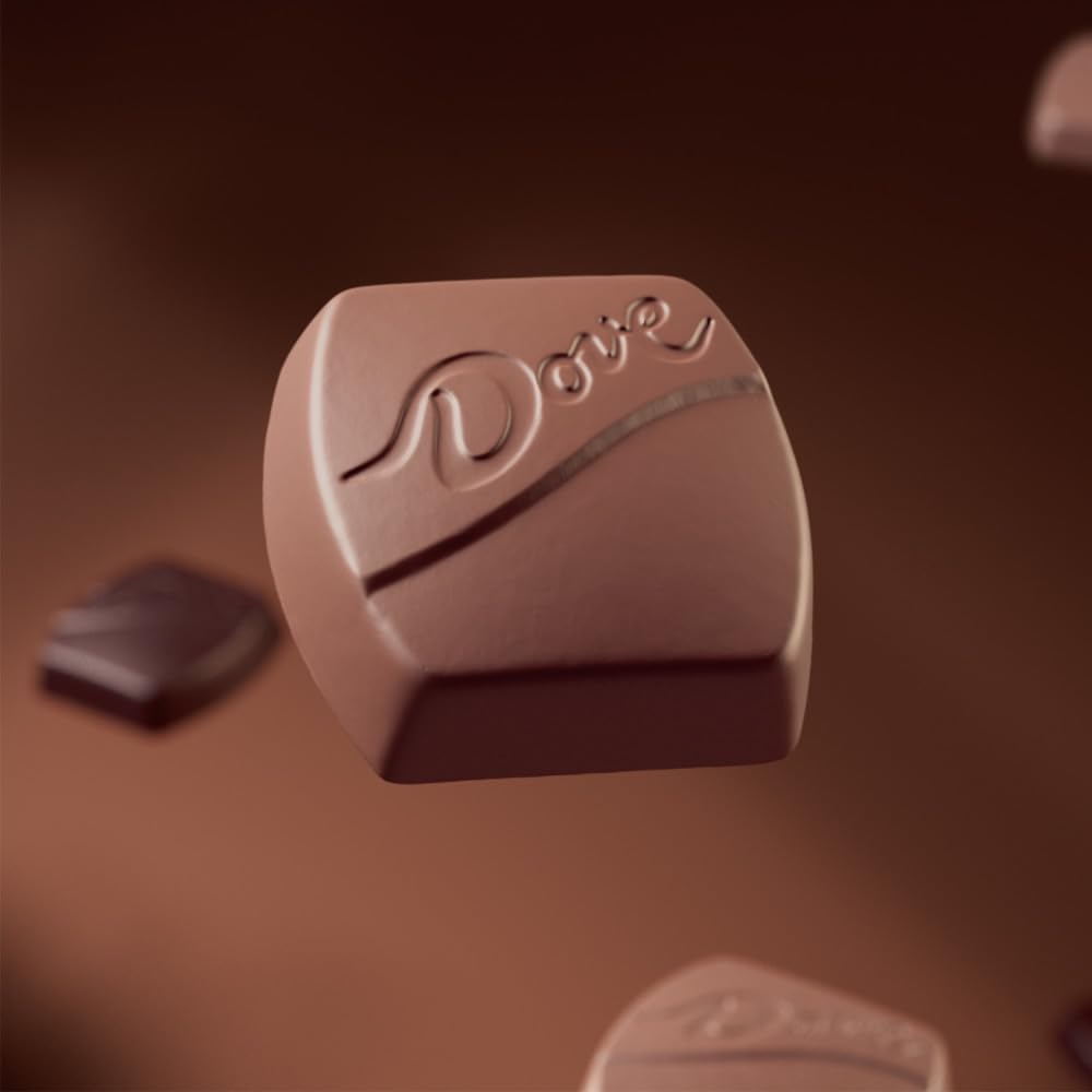 Dove pieces used as baking toppings highlighting melting and flavor benefit