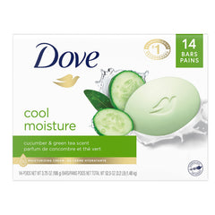 Dove barra frontal en su empaque mostrando aspecto limpio y fresco