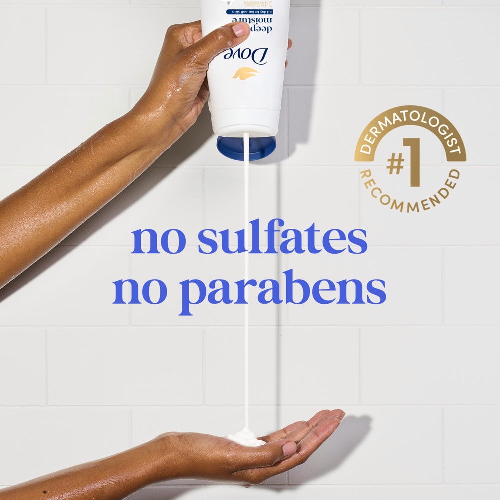 Dove comparación de tamaño 30.6 oz que muestra rendimiento