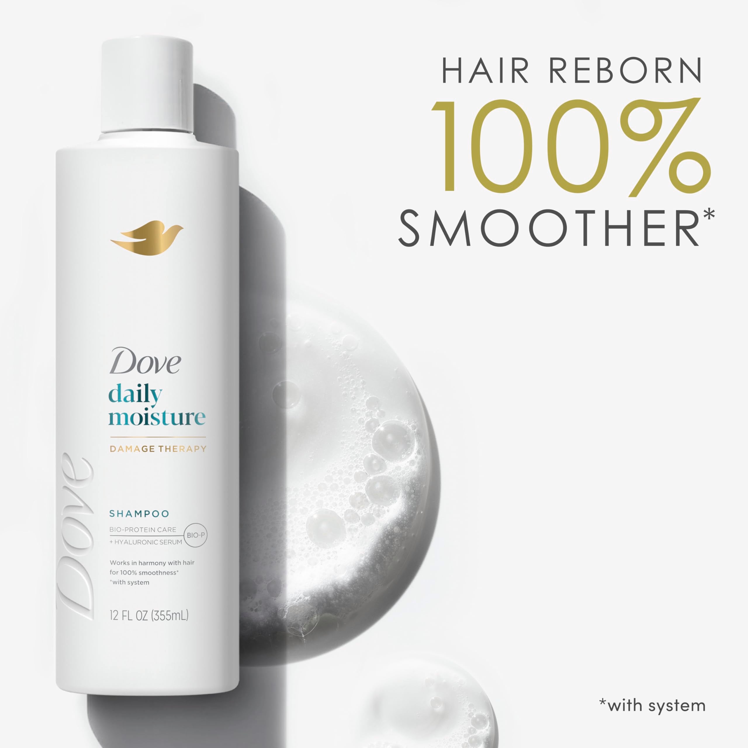 Dove detalle de etiqueta Pro-Moisture resaltando nutrición progresiva