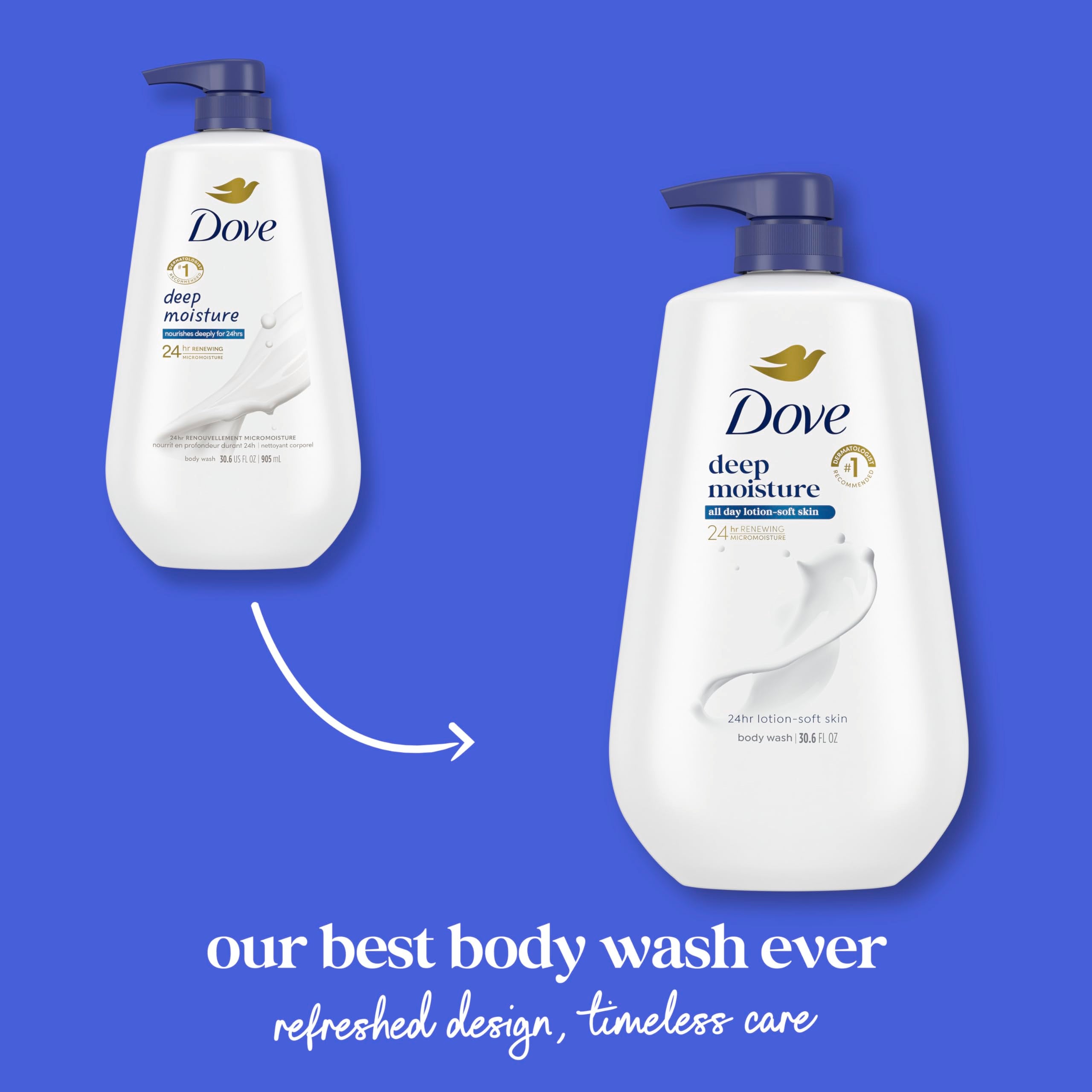Dove textura cremosa del gel destacando hidratación profunda