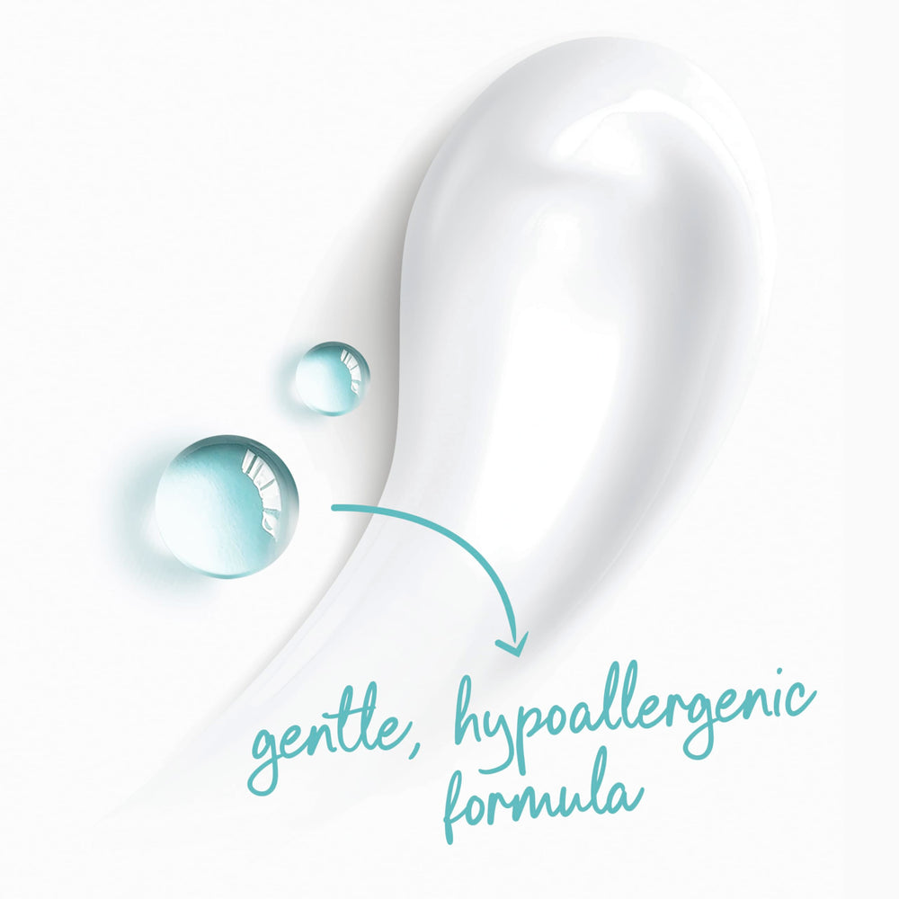 Dove etiqueta con lista de ingredientes y el aspecto hipoalergénico visible