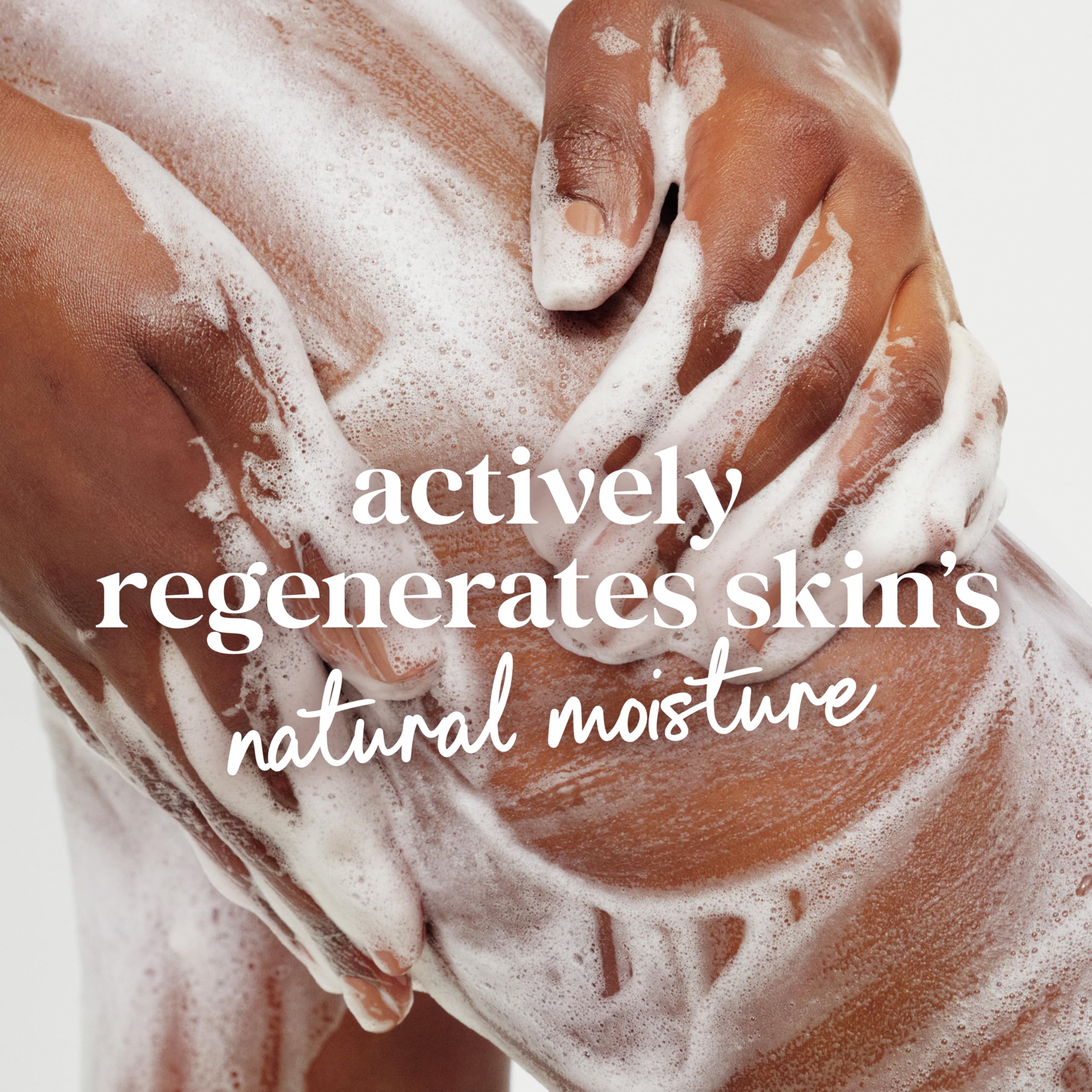 Dove etiqueta con MicroMoisture y beneficios hidratantes visibles