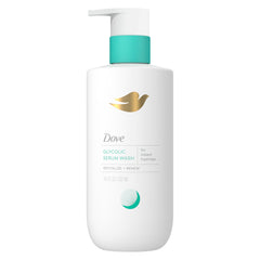 Dove botella frontal mostrando el diseño y beneficio limpieza suave