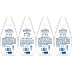 Dove Hydrate textura cremosa en primer plano que muestra hidratación visible al tacto
