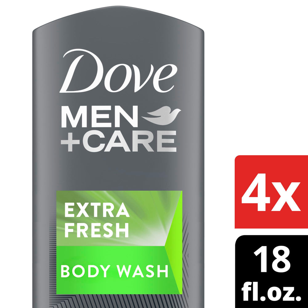 Dove Men+Care primer plano del dispensador pump para uso fácil
