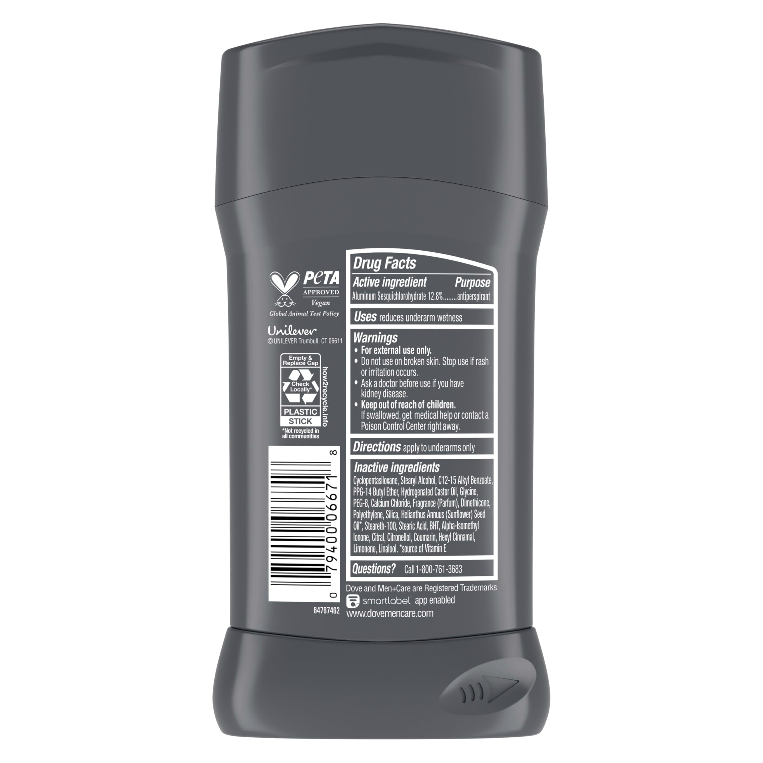 Dove Men+Care primer plano de la textura para hidratación visible